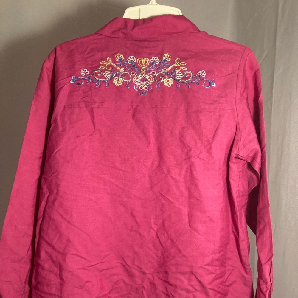 Button Down Top With Embroidered Back - image 4